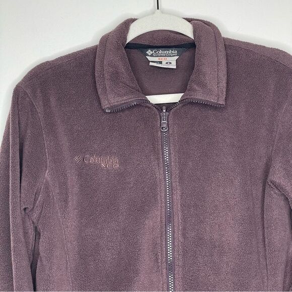 Columbia‎ Fleece Zip Up Jacket Plum Purple Size Small - Picture 2 of 8